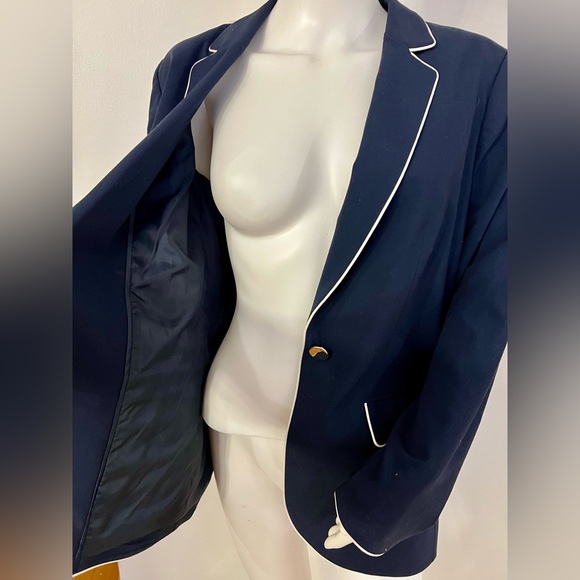 New With Tags Premise Blazer White Trim Piping - Long sleeves - Picture 4 of 9